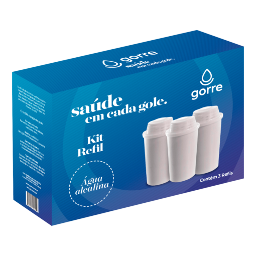 Kit Refil Com 3 Unidades com Cerâmica Alcalina