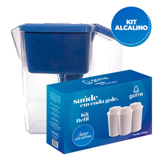 Jarra + Kit Refil Alcalino 3 Unidades - Ação Social - Imagem 2